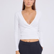 ENVII bluzka bawełniana wiązana 38 M