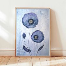 Kwiaty. Oryginalna akwarela A3