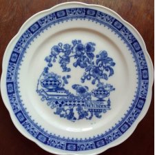 VINTAGE Zestaw 4 talerzy KPM Prinzess – Kobalt, wzór orientalny – Wałbrzych, lata 30./40.