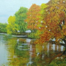 POSEZONOWA WYPRZEDAŻ ZESTAWU OBRAZÓW - DYPTYK "NATURA PĘDZLEM MALOWANA" - 2x 24x30cm