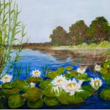 WYPRZEDAŻ ZESTAWU OBRAZÓW - DYPTYK "BŁĘKITNE PRZEBUDZENIE" - 2x 24x30cm