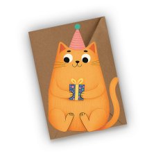 KARTKA URODZINOWA- KOTEK URODZINOWY