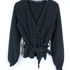 Boohoo bluzka kopertowa z paskiem 16 / 42