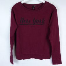 Divided by H&M cieńsza bordowa bluza / S