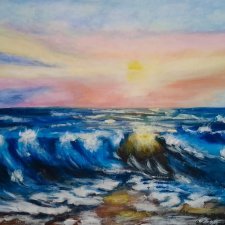 WYPRZEDAŻ ZESTAWU OBRAZÓW - DYPTYK "WOLNOŚĆ I BEZKRES" - 2x 24x30cm