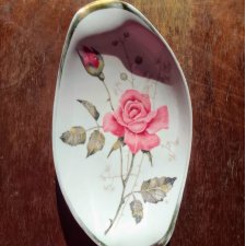 VINTAGE PATERA RÓŻA KAROLINA PRL PÓŁMISEK HOME DECOR