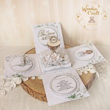 Exploding box komunijny, kartka na komunię "Bright 1" GOTOWY