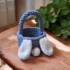 Uroczy koszyczek Wielkanocny dla dzieci z uszkami