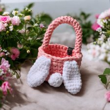Uroczy koszyczek Wielkanocny dla dzieci z uszkami