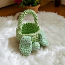 Uroczy koszyczek Wielkanocny dla dzieci z uszkami