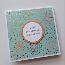 Kartka-niespodzianka z butelką szampana