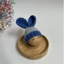 Czapeczka z uszami zająca na jajka wielkanocne - 1 szt.