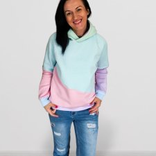 Cieplutka bluza pachworkowa