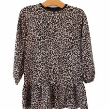Tunika vintage baskinka panterka rękaw 3/4 Next