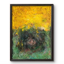 Struktury - Gniazdo (Structures – Nest 50x70) - oryginalny obraz strukturalny na płótnie, abstrakcja, textured painting, abstract canvas wall