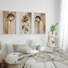 ZESTAW PLAKATÓW 40x50 cm Anioły i słonecznik (set249)