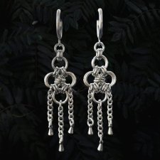 Kolczyki chainmaille – stal chirurgiczna dystopijny cyber industrial