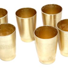 ALUMINIOWE kieliszki do wódki ruskie 6szt vintage PRL 4szt