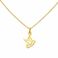 PTASZEK- naszyjnik srebro złocone 24K