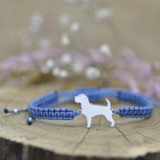 Jack russell terrier - bransoletka z psem, srebro 925