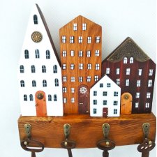 Wieszak na klucze lub biżuterię "Ulica Zaciszna"