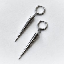 Kolczyki z kolcami ze stal chirurgiczna długie gothic punk cyber goth