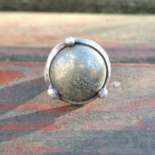 Piryt - pierścionek regulowany