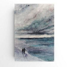 Nad morzem  -  akwarela