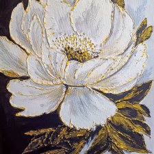 EKSKLUZYWNA DEKORACJA GLAMOUR - OBRAZ STRUKTURALNY Z TEKSTURĄ 3D "ZŁOCISTY ROZKWIT"