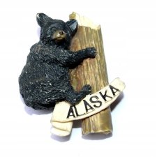 ALASKA niedźwiedź magnes 3D
