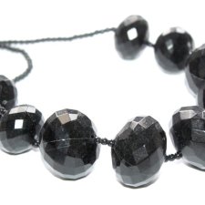 FAZOWANE czarne  KULE  krótki naszyjnik kolia