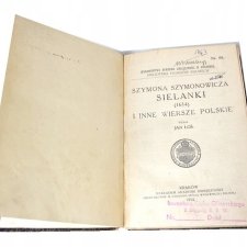 Sz.Szymonowicz SIELANKI Kraków 1914