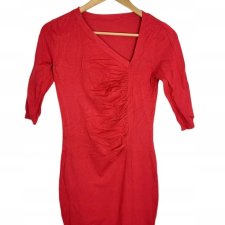 MORGAN dzianinowa dopasowana sukienka midi 36 S