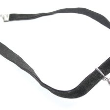 DZWONECZEK  z różą  choker  zamszowa wstążka obroża DISNEY