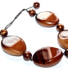 CZEKOLADOWE pastylki  bransoletka sznurkowa