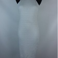 River Island ołówkowa biała sukienka ze srebrną nicią 10 / 36 z metką