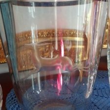 ART DECO WAZON SZKŁO VINTAGE SKANDYNAWSKI DESIGN Strömbergshyttan, Szwecja