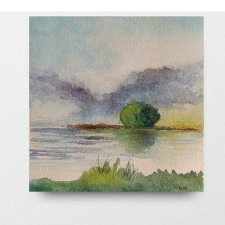 Drzewko  -  akwarela