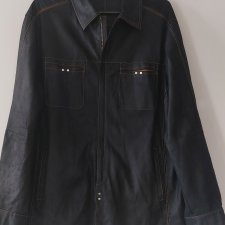 Vintage  skórzana kurtka koszulowa wiosenna L