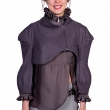 ASYMETRYCZNE wełniane BOLERKO handmade