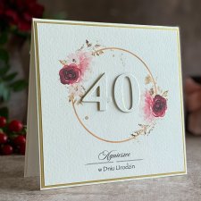 Personalizowana kartka na 40 urodziny, BH 50