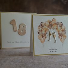 Kartka na 18 urodziny z pudełkiem i kopertą, BH 20A