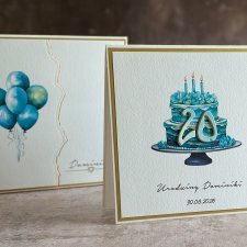 Kartka na 20 urodziny z pudełkiem i kopertą, BH 31