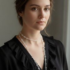 Kaskadowy Naszyjnik "Lśniąca Rosa" - Dwuwarstwowa Elegancja