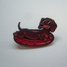 PIN PRZYPINKA BROSZKA PIES JAMNIK