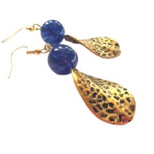 GRANAT ROZGWIEŻDŻONEGO NIEBA - kolczyki z KWARCEM