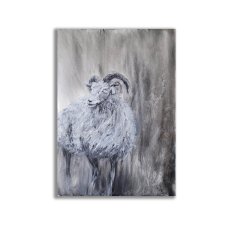 Obraz olejny ręcznie malowany. Owca. Baran.