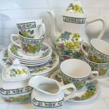 Serwis kawowy w stylu angielskiej porcelany vintage