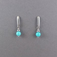 Kolczyki kulki turkusowe