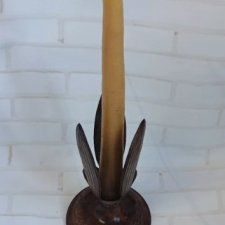 Metalowy indyjski świecznik vintage